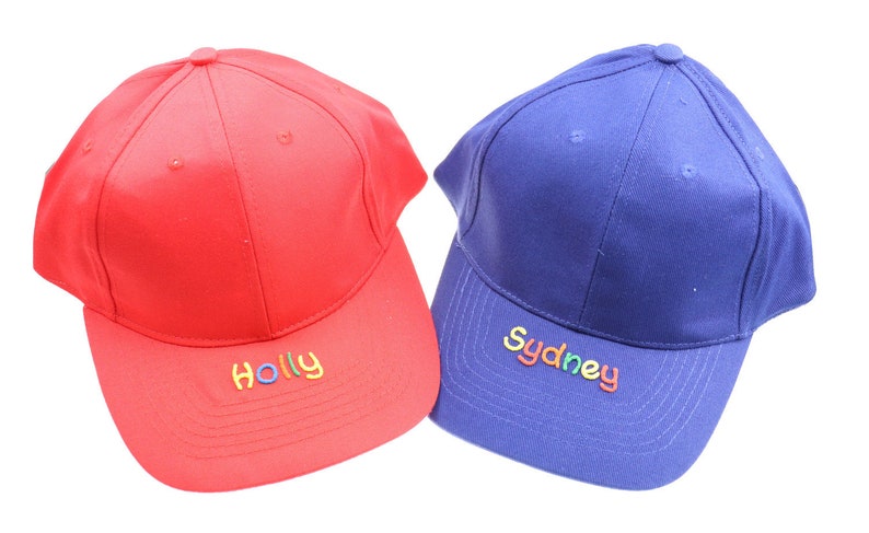 Casquette avec nom cappy personnalisé pour enfants vers. Couleurs casquette à visière pour filles garçons casquette de baseball pour enfants avec inscription souhaitée Cappy image 2