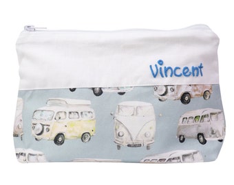 Large toiletry bag bus for men men's toiletry bag with name toiletry bag beauty bag wash bag cosmetic bag personalized