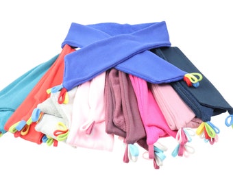 Cuddly scarf children's scarf 98 cm in different colors made of fleece - winter scarf girls scarf boys scarf neck warmer