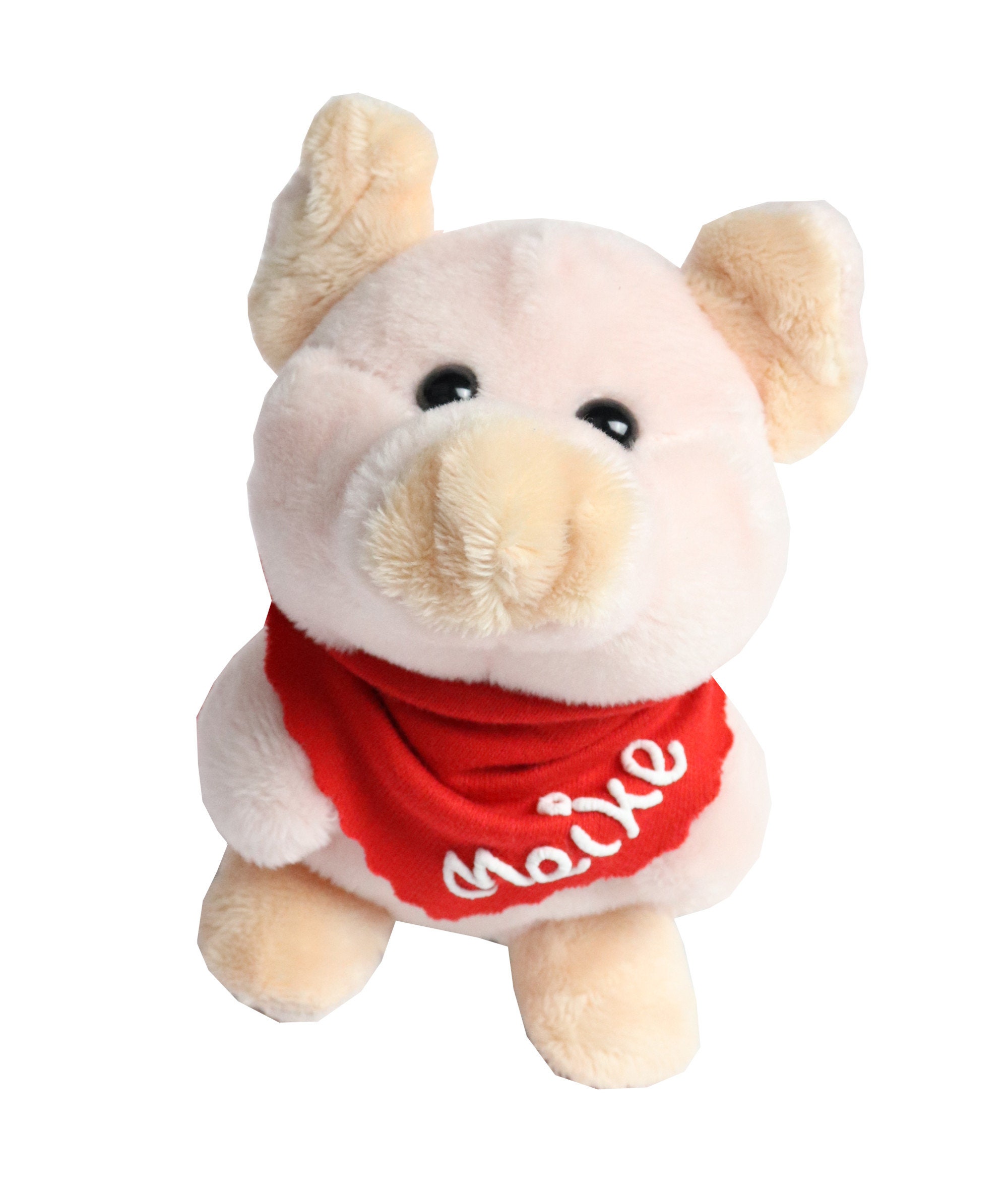 Screen cleaner pig pink with name on the neckerchief - underside made of microfibre - personalized gift idea with desired name