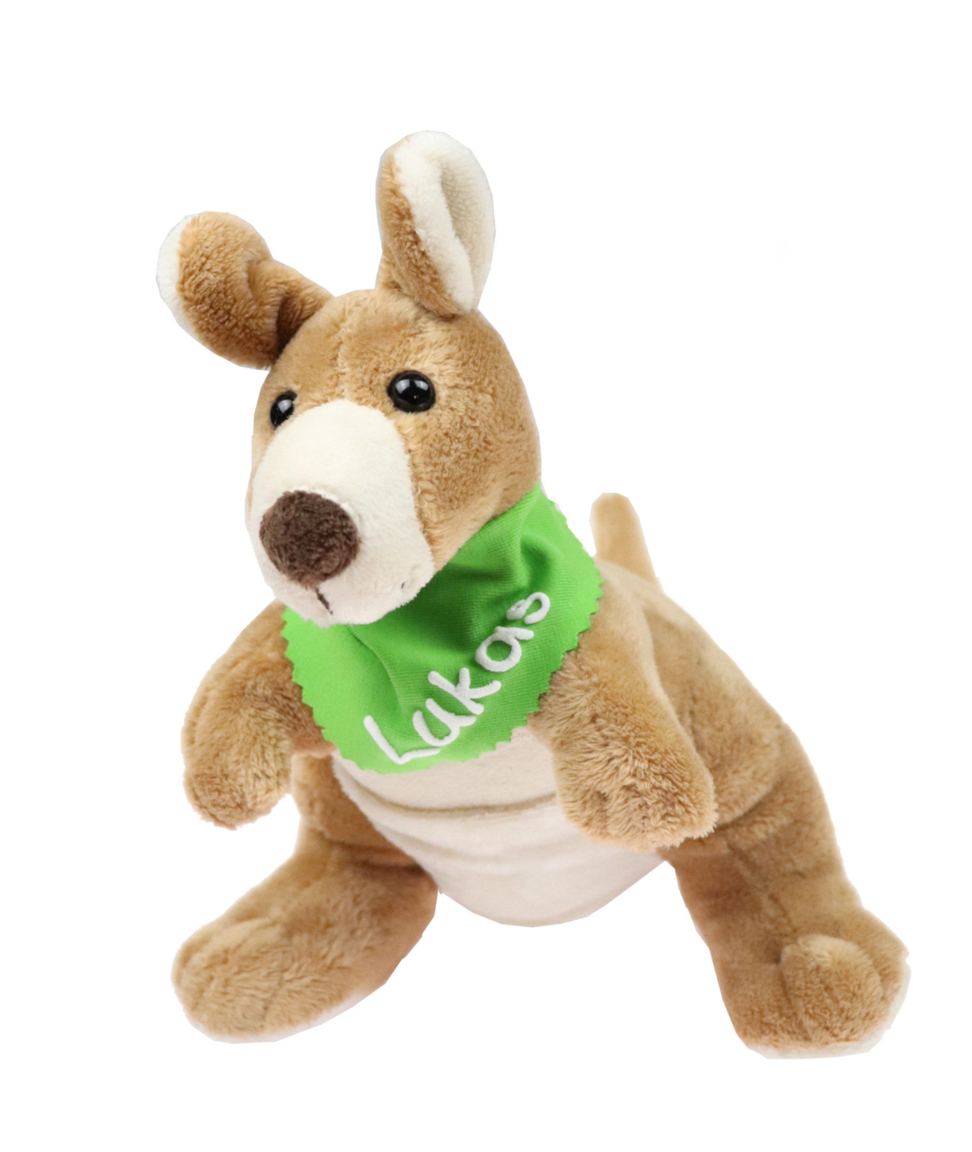 Cuddly toy kangaroo brown 20 cm with name on scarf personalized cuddly toy stuffed toy cuddly toy plush toy