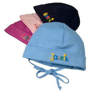 Baby hat with name - small hat for newborn babies personalized - first hat with desired name children&#39;s hat baby hat