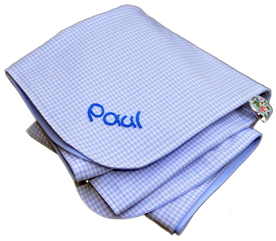 Jersey Baby blanket with name Personalized summer blanket Jersey blanket baby gift Vichykaro