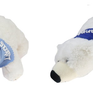 Cuddly toy polar bear 20 cm with name on the scarf cuddly bear personalized personalized cuddly toy stuffed toy cuddly toy