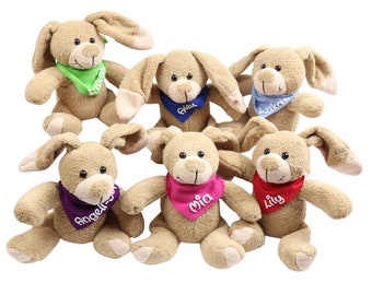 Knuffelhaas met naam - knuffelkonijn gepersonaliseerd - gepersonaliseerde knuffel - Paascadeau cadeau voor paasknuffel