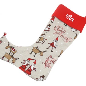 St. Nicholas Boots with Name - Wichtelstiefel Nikolaus Nikolaussock personalized Gift for Nikolaus Avent Christmas boots with motif