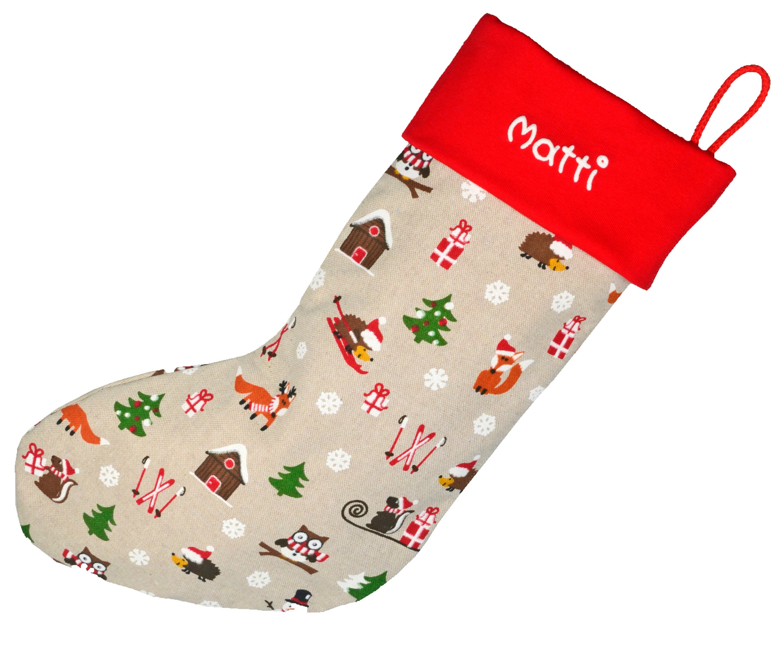 St. Nicholas Square® 21-in. Striped Monogram Christmas Stocking