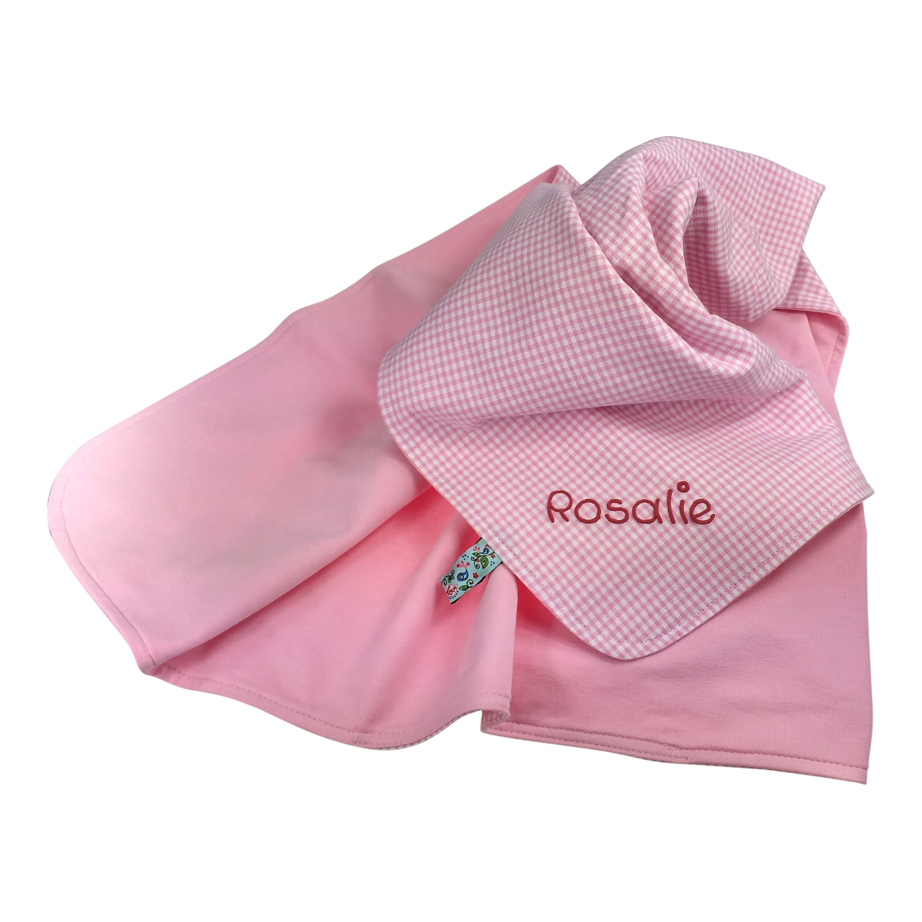 Jersey Baby blanket with name Personalized summer blanket Jersey blanket baby gift Vichykaro