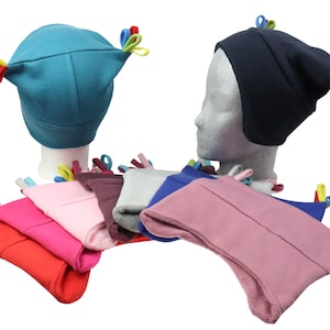 Cuddly hat girls made of fleece in different colors hat for children winter - children&#39;s hat baby hat baby hood winter hat hood