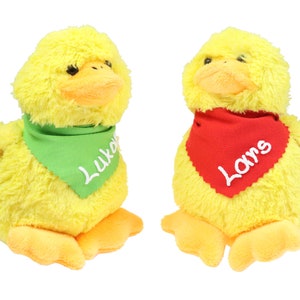 Cuddly toy Chick 16 cm with name on scarf personalized Personalized cuddly toy stuffed animal cuddly toy toy plush toy
