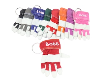 Keychain work glove with name - pendant personalized - lanyard - small glove for keys with desired name