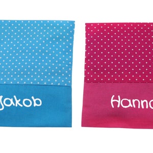 Cooling pad / heat pad with name dots square (shell incl. cooling compress) for children&#39;s cooling compress Heat compress Personalized