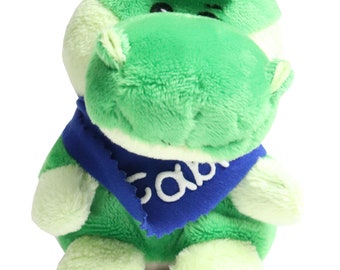 Screen cleaner crocodile green with name on scarf - underside made of microfiber - Personalized gift idea with desired name