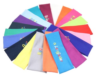 Headband with name for boys and girls Red Green Blue Light Blue Pink Ear protection for children