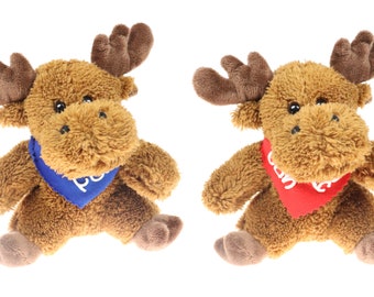 Cuddly toy moose 15 cm with name on the scarf Cuddly moose personalized Personalized cuddly toy stuffed moose stuffed animal cuddly toy