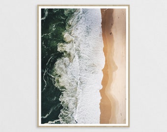 Beach and Sea, Coastal Print, Drone Photography, Sea Poster, Ocean Printable, Home Wall Decor, Printable Wall Art, Arial Beach Print, Water