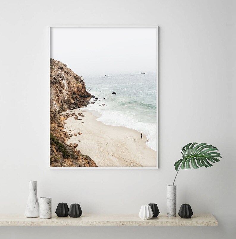 Malibu Coast Poster California Print Beach Wall Art Nature