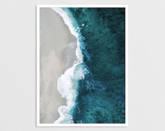Waves Sea Print, Ocean Poster, Coastal Wall Art, Beach Print, Ocean Photography, Modern Wall Art, Gallery Wall