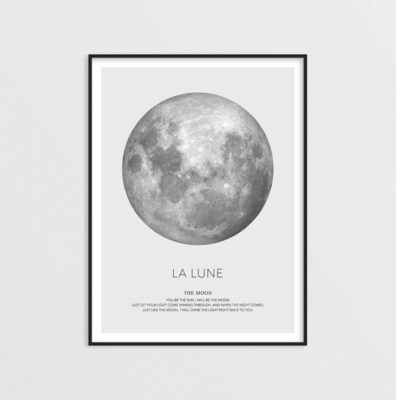 Luna Print, Moon Poster, Full Moon Print, La Luna, Moon Wall Art, Moon  Quotes, Nordic Home Decor, Affiche Scandinave, Printable Art 