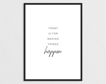Motivational Poster, Typography Quote, Inspirational Print, Printable Typography, Positive Affirmation, Oversize Print