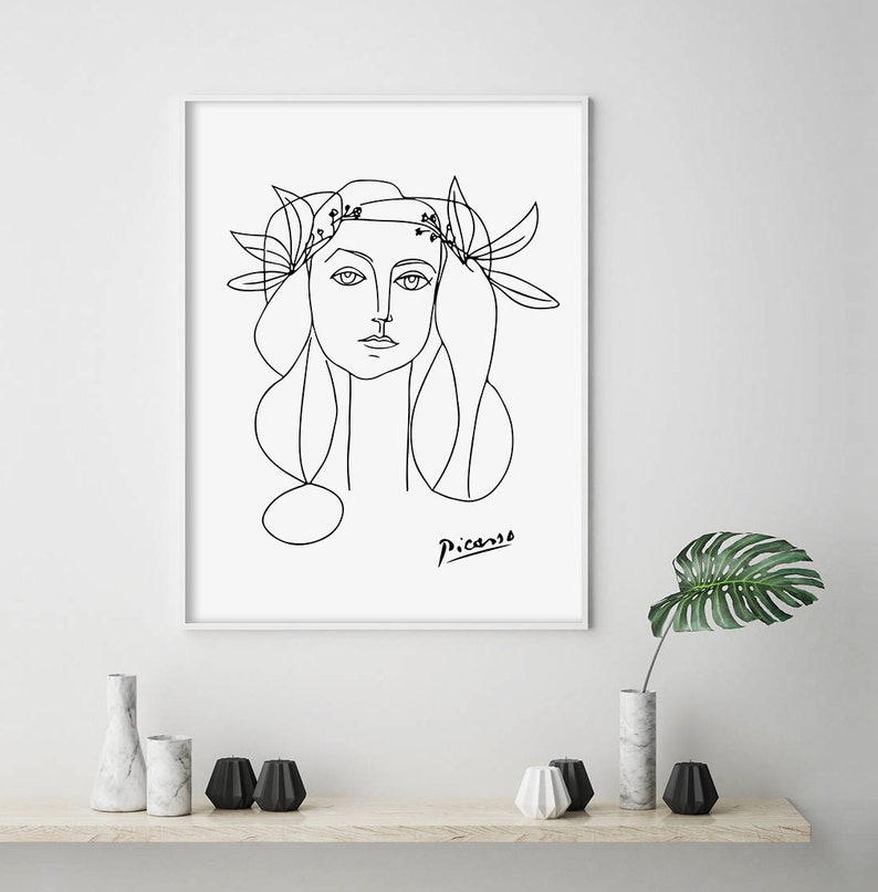 Picasso Art Print Figurative Sketch Drawing Picasso Wall - Etsy