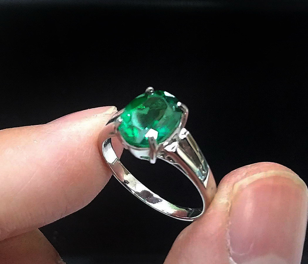 Avra Fern Green Topaz Gold Ring - 18k Gold Vermeil – Honoura