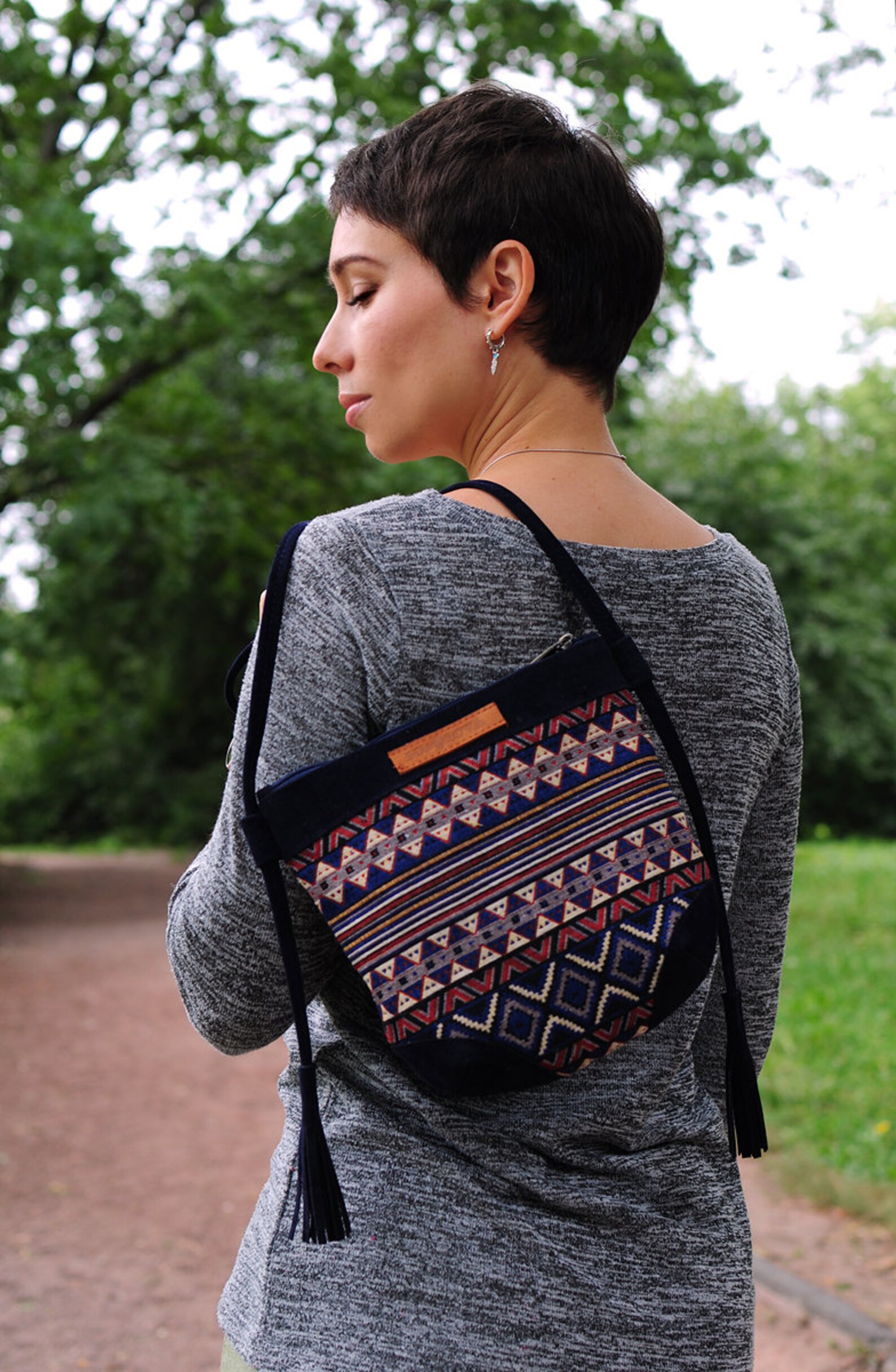 Boho cross body bag ethnic shoulder purse eco bohemian Etsy