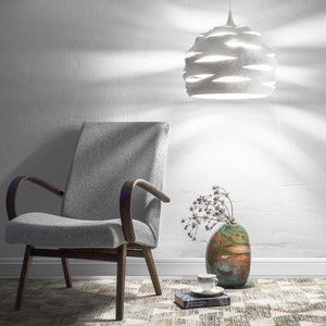 White Light Ficture, Dining Room Lighting, Modern Light Fixture, Pendant Light, Contemporary Light image 7