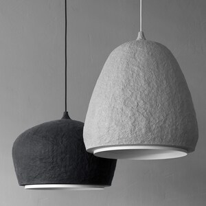 Gray industrial pendant lamp, minimalist office lighting zdjęcie 4