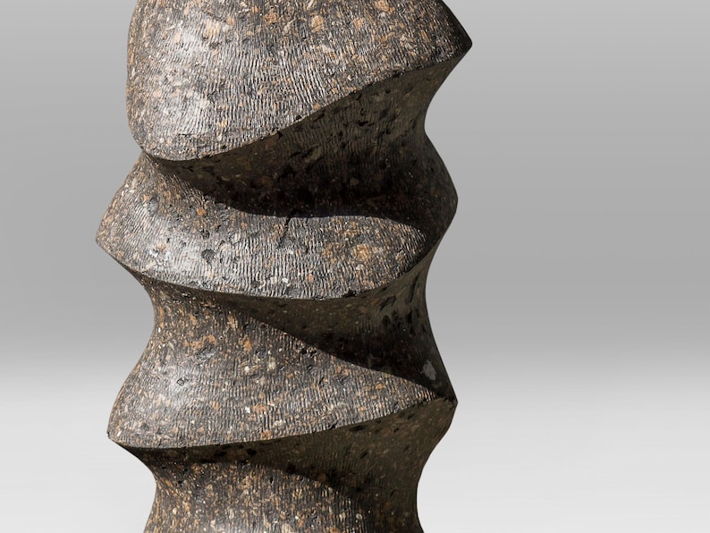 Large Floor Vase, Brutalist Concrete-Look Sculpture, Handmade Statement Vase, Textured Art Object, MONOLITH I image 11