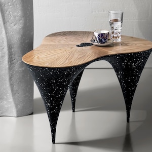 Contemporary Wood Coffee Table, Unique Minimalist Coffee Table, Modern Handmade Center Table, Excusive Designer Table