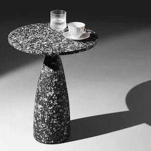 Black side table, Minimalist table, Industrial end table