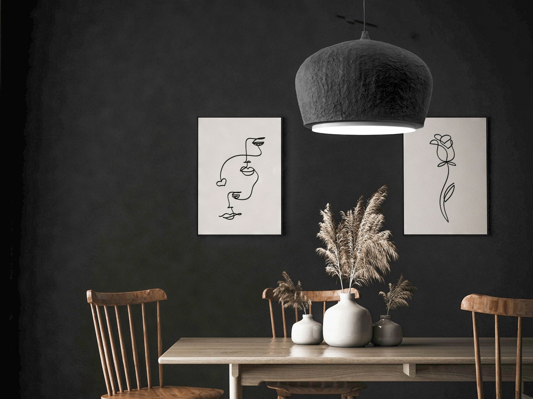 Image showcasing Minimalist Industrial Pendant Light, Restaurant Lighting - Etsy