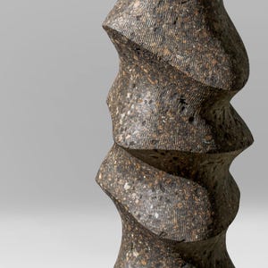 Large Floor Vase, Brutalist Concrete-Look Sculpture, Handmade Statement Vase, Textured Art Object, MONOLITH I image 9