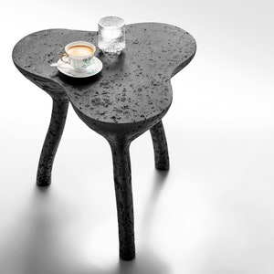 Handmade Live Edge Black Coffee Table - Rustic Modern Home Decor