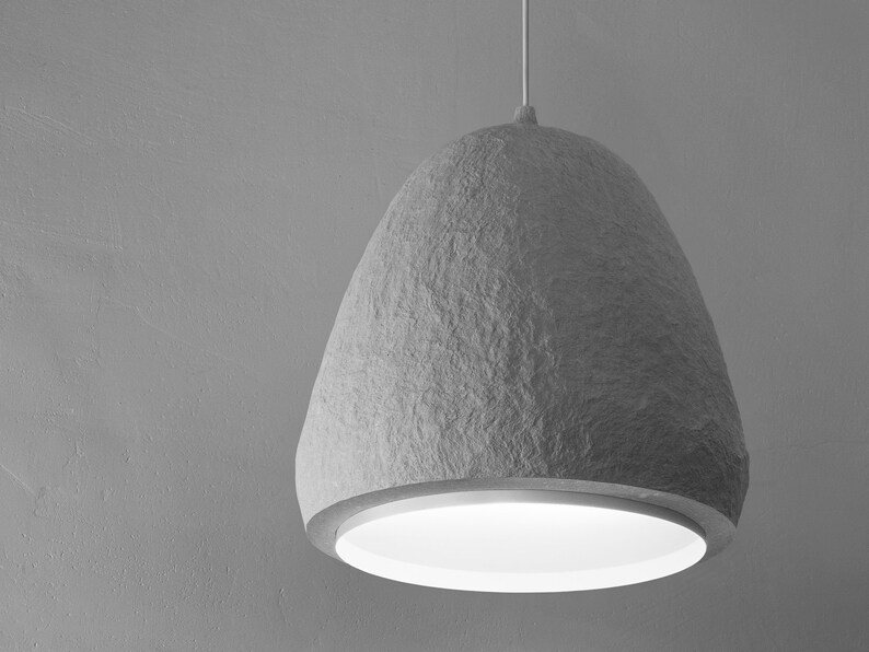 Gray industrial pendant lamp, minimalist office lighting zdjęcie 5