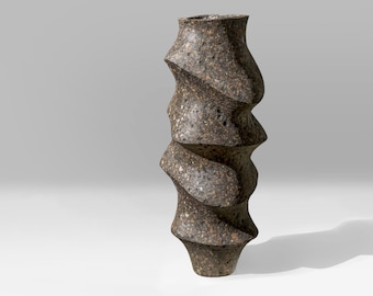 MONOLITH I — Large Textured Sculptural Vase