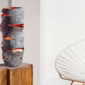 Sculptural vase,  candle lantern, interior accent