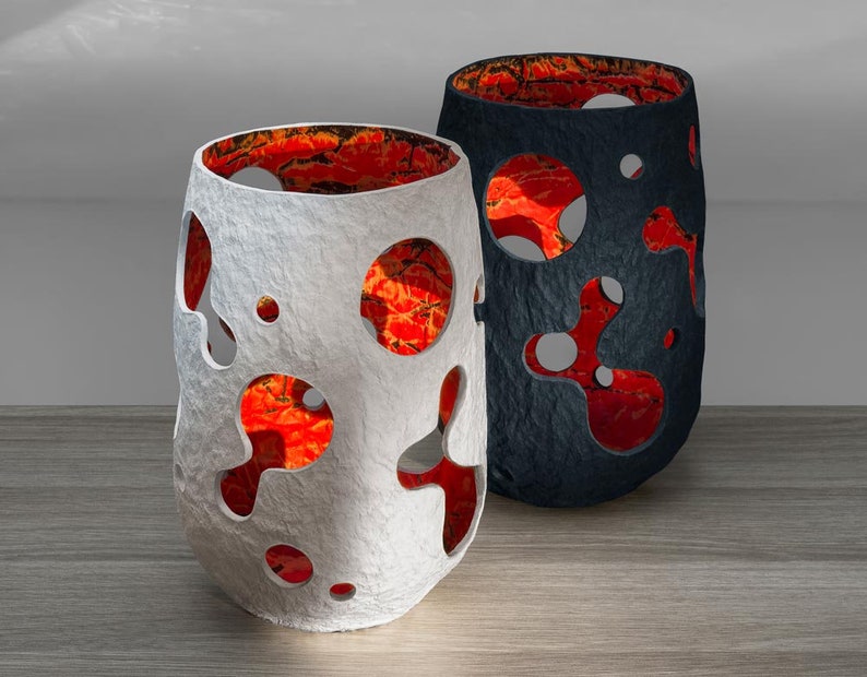 Sculptural vase, black candle lantern, restaurant table decor image 7