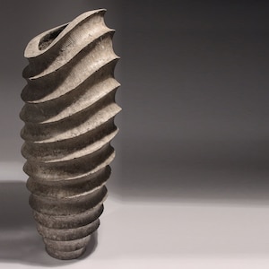 Textured Sculptural Vase, Collectible Art, Large Handmade Vase, Minimalist style