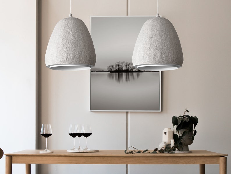 Gray industrial pendant lamp, minimalist office lighting zdjęcie 1