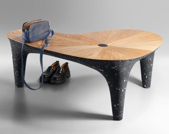 MA Bench — Sculptural Oak & Composite Seating Object