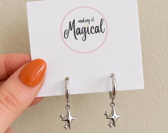 Star to the Right Earrings - Silver