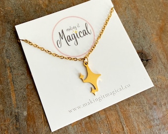 Star to the Right Necklace - Gold