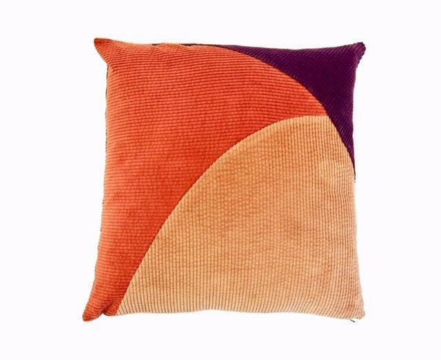 Coussin Made in France en Velours Côtelé Tricolore.