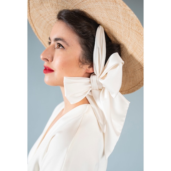 Ivy Bridal Summer Straw Hat With Silk 