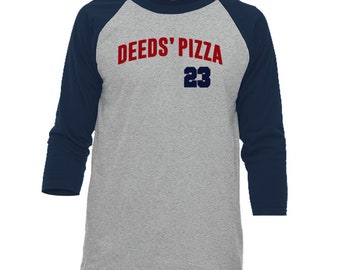 Deed's Pizza Tee Cool Mr Deed's Movie Baseball Raglan T Shirt