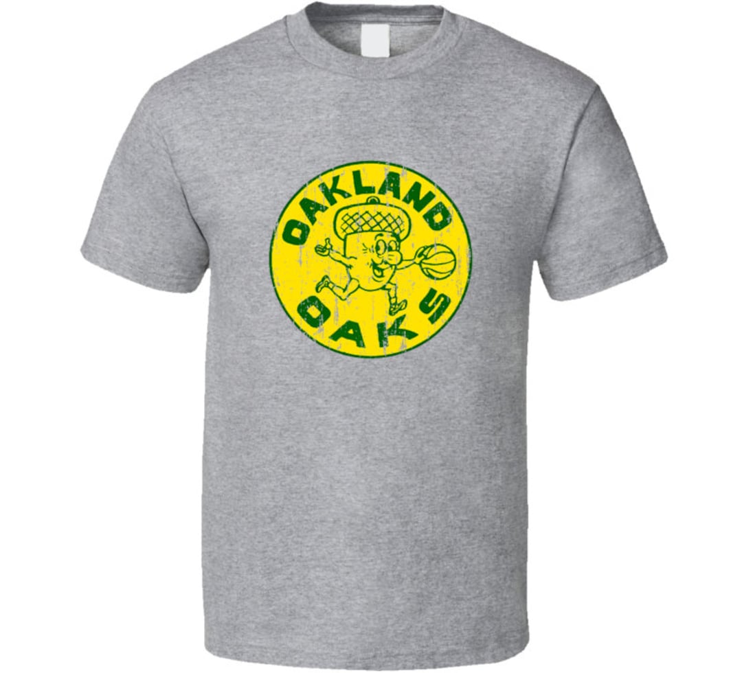 Oakland Oaks Logo Tee Retro Aba Basketball T Shirt