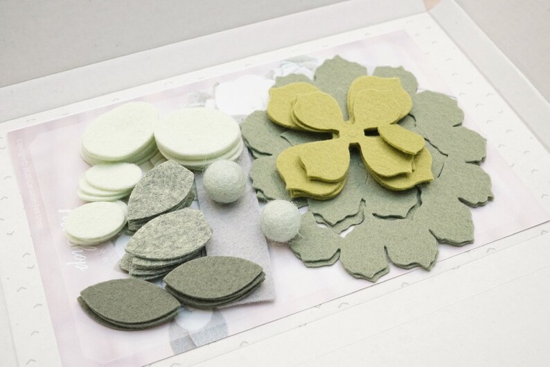 Felt Succulent Kit DIY Felt Flowers Craft Kit for Adults Etsy