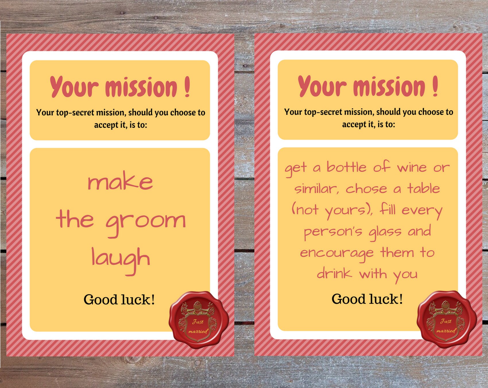 50 Wedding Quests Wedding Missons Fun Wedding Game Wedding Etsy